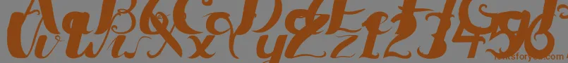Ceicillia16121Regular-Schriftart – Braune Schriften auf grauem Hintergrund