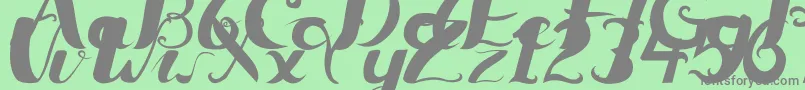 Ceicillia16121Regular Font – Gray Fonts on Green Background