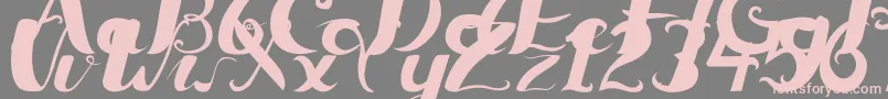 Czcionka Ceicillia16121Regular – różowe czcionki na szarym tle