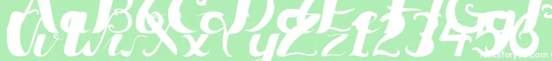 Ceicillia16121Regular Font – White Fonts on Green Background