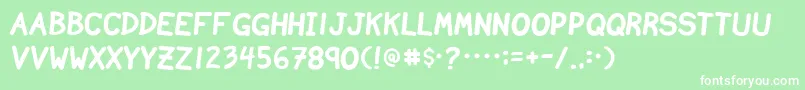 NvscriptB Font – White Fonts on Green Background