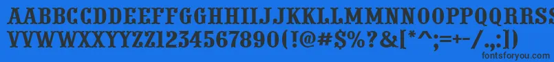 PresentumRegular Font – Black Fonts on Blue Background