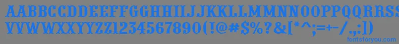 PresentumRegular Font – Blue Fonts on Gray Background