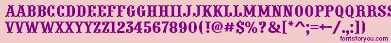 PresentumRegular Font – Purple Fonts on Pink Background