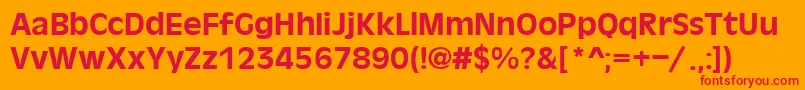 OlvB Font – Red Fonts on Orange Background