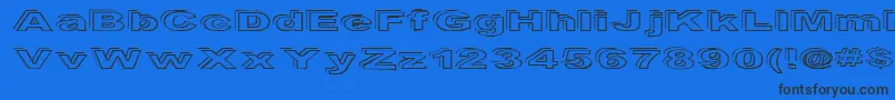 Ryckindor Font – Black Fonts on Blue Background