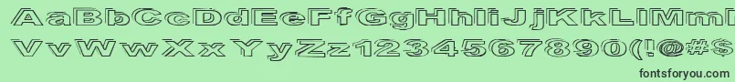 フォントRyckindor – 緑の背景に黒い文字