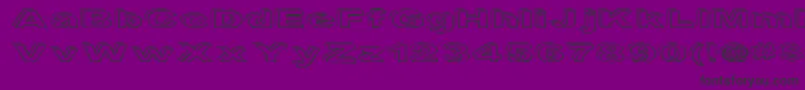 フォントRyckindor – 紫の背景に黒い文字