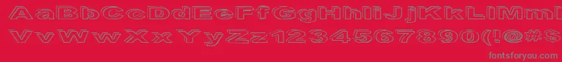 Ryckindor Font – Gray Fonts on Red Background