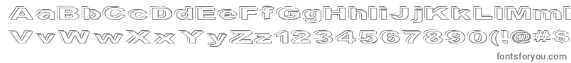 フォントRyckindor – 白い背景に灰色の文字