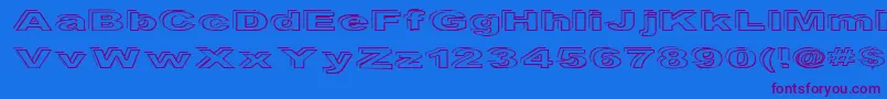 Ryckindor Font – Purple Fonts on Blue Background