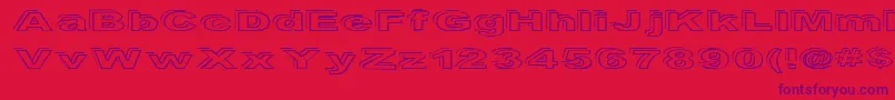 Ryckindor Font – Purple Fonts on Red Background