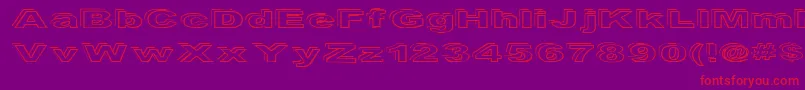 Ryckindor Font – Red Fonts on Purple Background