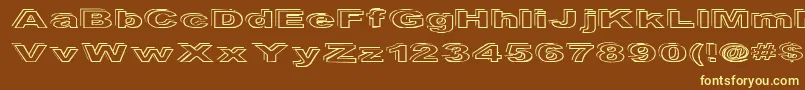 Ryckindor Font – Yellow Fonts on Brown Background