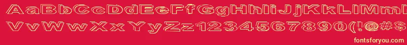 Ryckindor Font – Yellow Fonts on Red Background