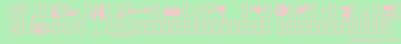 ChungsDingbats Font – Pink Fonts on Green Background