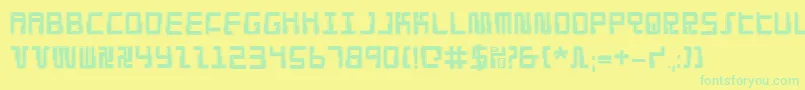 Droidloverp Font – Green Fonts on Yellow Background