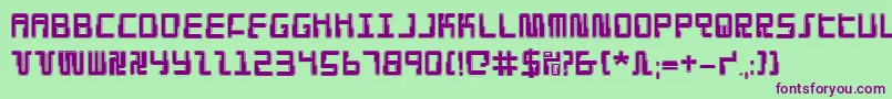 Droidloverp Font – Purple Fonts on Green Background
