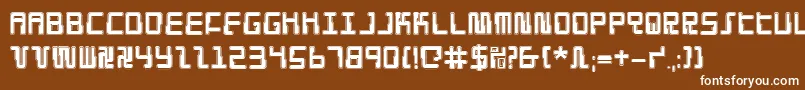 Droidloverp Font – White Fonts on Brown Background