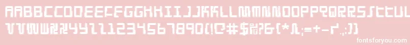 Droidloverp Font – White Fonts on Pink Background