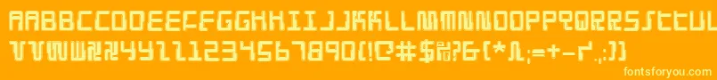 Droidloverp Font – Yellow Fonts on Orange Background