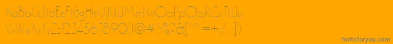 フォントWashingtondextlig – オレンジの背景に灰色の文字
