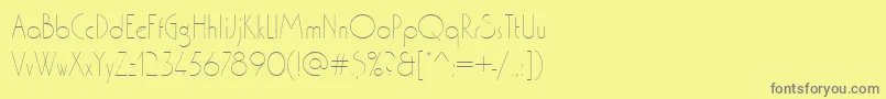 Washingtondextlig Font – Gray Fonts on Yellow Background