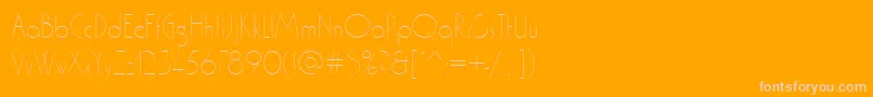 Washingtondextlig-Schriftart – Rosa Schriften auf orangefarbenem Hintergrund