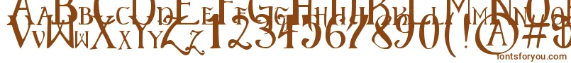 フォントElementaryGothicScaled – 茶色のフォント