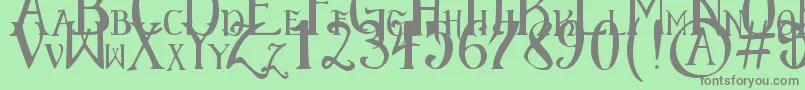 ElementaryGothicScaled Font – Gray Fonts on Green Background