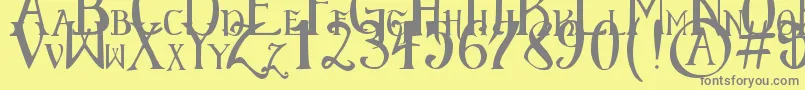 ElementaryGothicScaled Font – Gray Fonts on Yellow Background