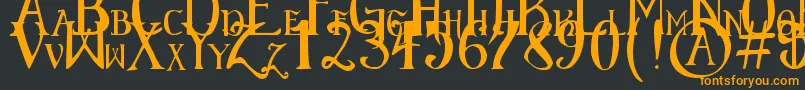 ElementaryGothicScaled Font – Orange Fonts on Black Background