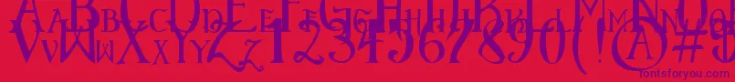 ElementaryGothicScaled Font – Purple Fonts on Red Background