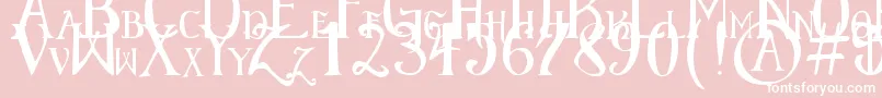 フォントElementaryGothicScaled – ピンクの背景に白い文字