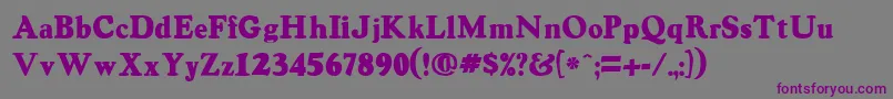 OswaldGreyBlack Font – Purple Fonts on Gray Background