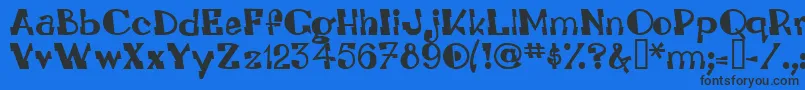 Leadvilleastronautsystem Font – Black Fonts on Blue Background