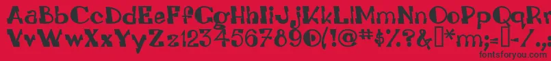 Leadvilleastronautsystem Font – Black Fonts on Red Background