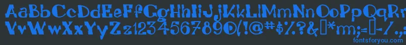 Leadvilleastronautsystem Font – Blue Fonts on Black Background