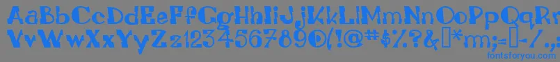 Leadvilleastronautsystem Font – Blue Fonts on Gray Background