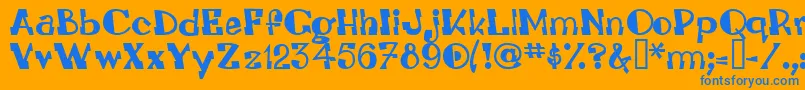 Leadvilleastronautsystem Font – Blue Fonts on Orange Background