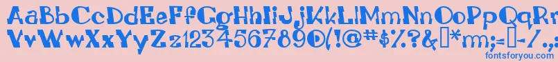 Leadvilleastronautsystem Font – Blue Fonts on Pink Background
