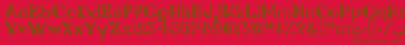 Leadvilleastronautsystem Font – Brown Fonts on Red Background