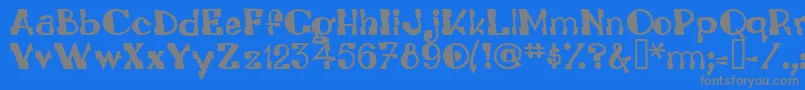 Leadvilleastronautsystem Font – Gray Fonts on Blue Background