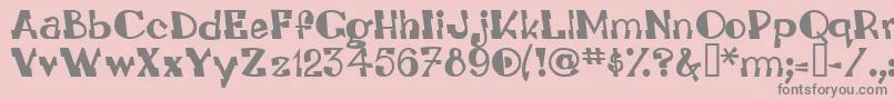 Leadvilleastronautsystem Font – Gray Fonts on Pink Background