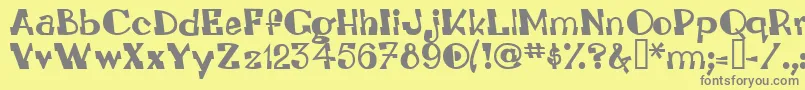 Leadvilleastronautsystem Font – Gray Fonts on Yellow Background