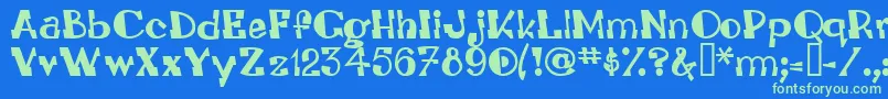 Leadvilleastronautsystem Font – Green Fonts on Blue Background