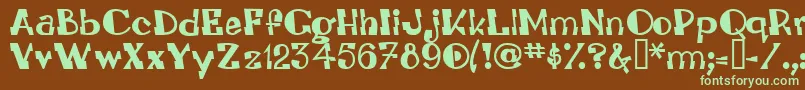 Leadvilleastronautsystem Font – Green Fonts on Brown Background