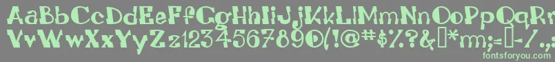 Leadvilleastronautsystem Font – Green Fonts on Gray Background
