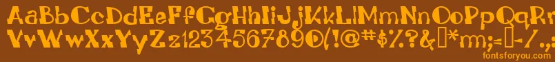 Leadvilleastronautsystem Font – Orange Fonts on Brown Background