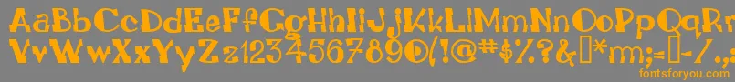 Leadvilleastronautsystem Font – Orange Fonts on Gray Background